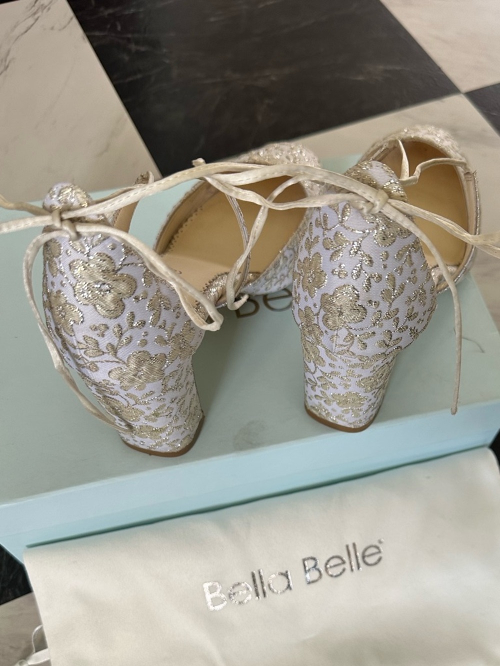 Bella Belle Sadie Heels - Perfect Wedding Block Heel - Picture 3 of 6